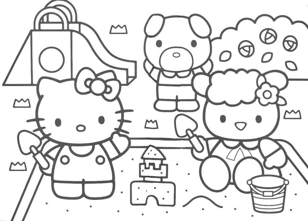 Gensther Tattoo: coloring pages hello kitty friends