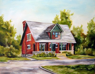 house oil painting