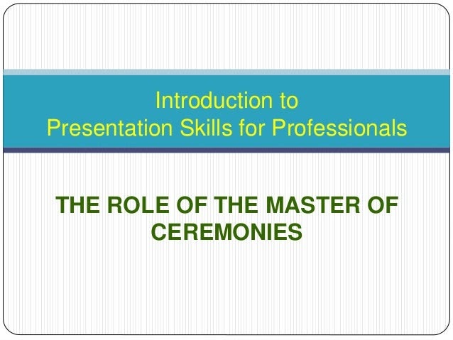 16++ Master Of Ceremony Job Description download