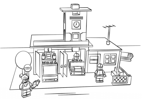 Ausmalbild Lego City Zug