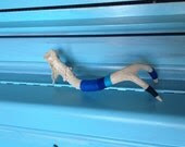 Petrified Blue- yarn- wrapped deer antler. Very beachy, cottage looking. - Swisster Petrified Blue- yarn- wrapped deer antler. Very beachy, cottage looking. - Swisster