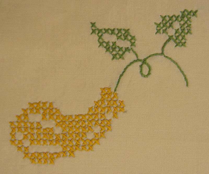 yellow squash embroidery