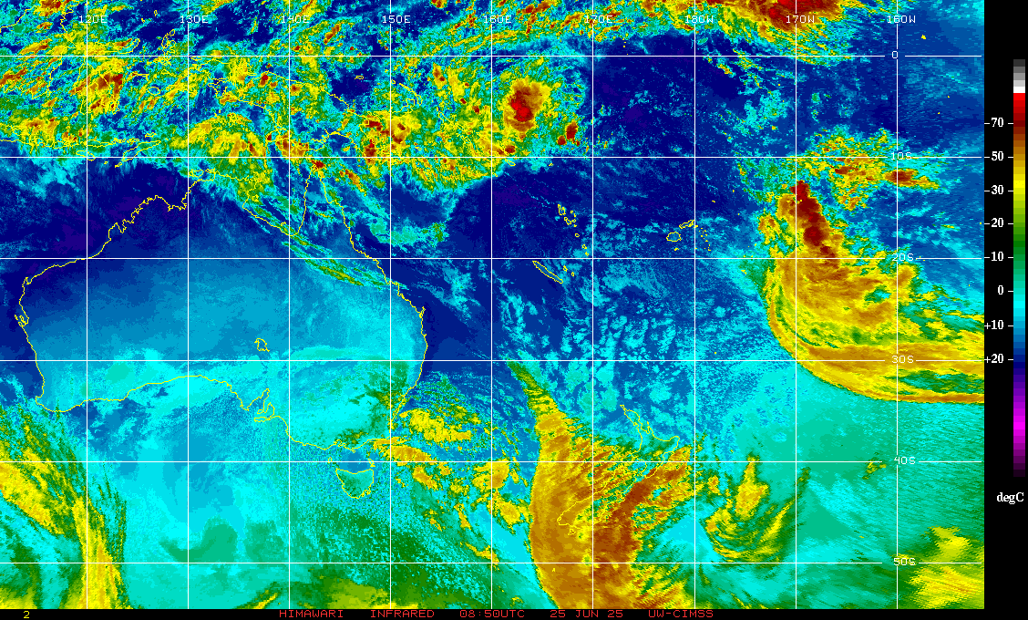 TYPHOON AND WEATHER IMAGERY SOUTH PACIFIC OCEAN