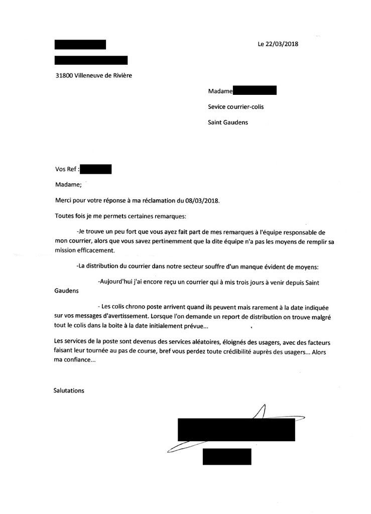 Lettre Type De Mécontentement D Un Service - Exemple de Lettre