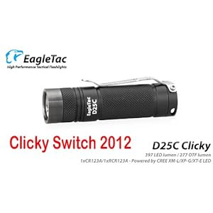 Eagletac D25C Clicky 397 Lumens CREE XM-L U2 LED Pocket Light - Clicky Switch Model