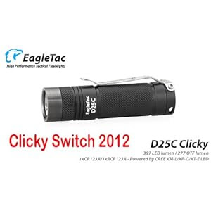Eagletac D25C Clicky 397 Lumens CREE XM-L U2 LED Pocket Light - Clicky Switch Model