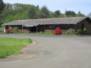 Former sawmill office at the Raymond facility that will provide headquarters location. 