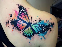 3d Butterfly And Flower Tattoo Designs