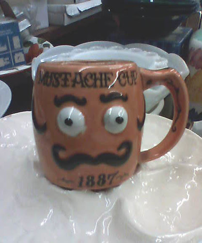 mustache cup