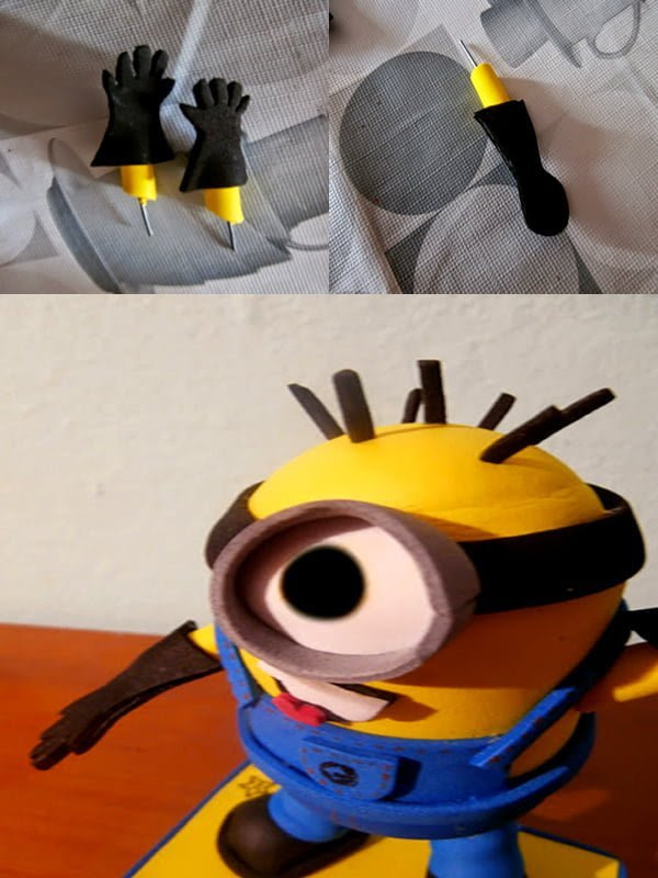 como fazer minion eva 4 Como fazer um Minion de EVA Goma