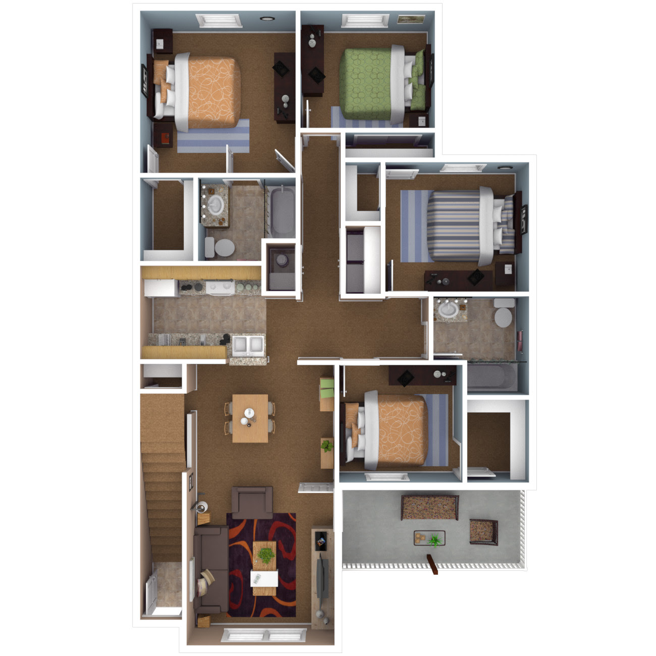4 Bedroom Apartments Home And Garden