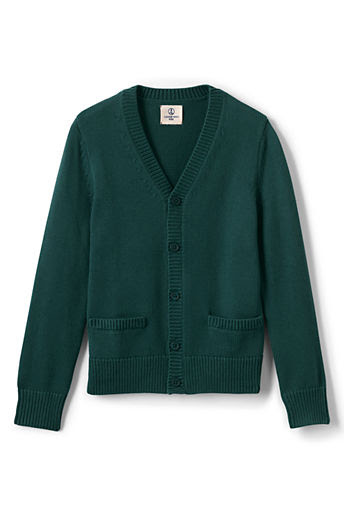 Boys' Performance Button Front Cardigan Sweater - Evergreen