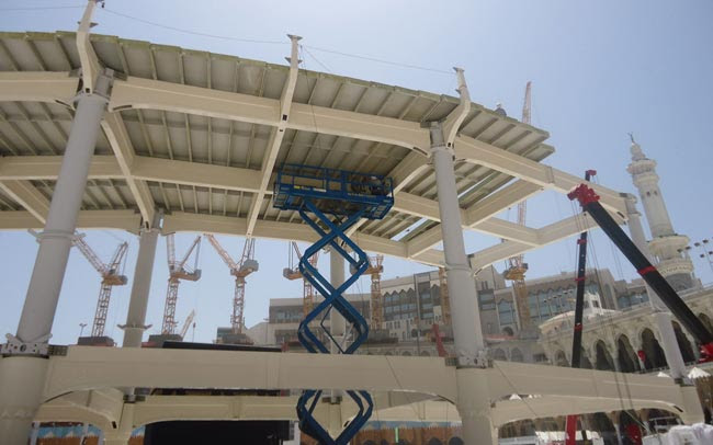 Sebahagian pembinaan kemudahan tawaf bertingkat buat jemaah Tawaf bertingkat
