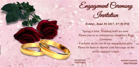 Free Engagement Invitation Card Maker Free Engagement Invitation Card Maker