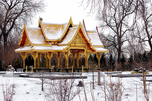 Thai pavilion in the snow
