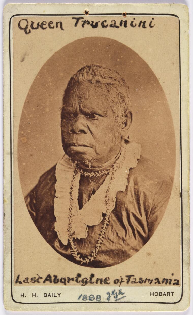Baily, H. H. Queen Trucanini [i.e.Truganini], last Aborigine of Tasmania] [picture]