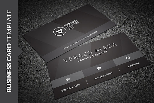 Download Free Stylish Black Business Card Psd Template PSD Mockup Template