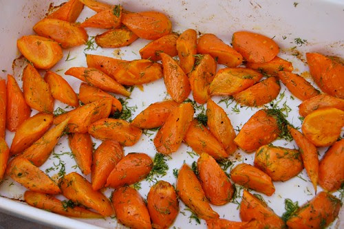 roasted carrots with dill