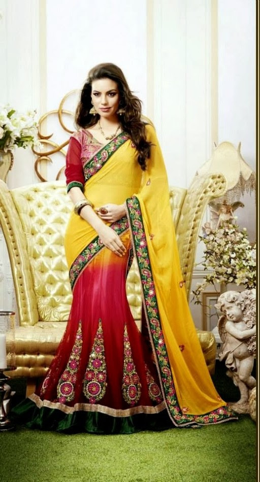 Bridal-Wedding-Rich-Heavy-Embroidered-Sarees-Designs-Lehanga-Style-Fancy-Sari-New-Fashion-10 Bridal-Wedding-Rich-Heavy-Embroidered-Sarees-Designs-Lehanga-Style-Fancy-Sari-New-Fashion-10