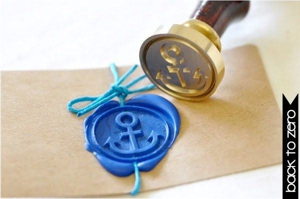 Anchor Nautical Gold Plated Wax Seal Stamp x 1 - BacktoZero Anchor Nautical Gold Plated Wax Seal Stamp x 1 - BacktoZero