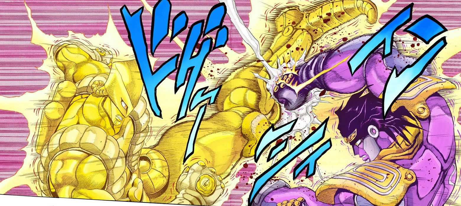 Gold Experience Requiem The World Over Heaven - Ger performs a fast and