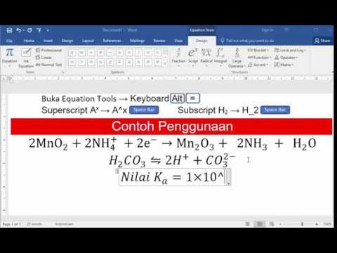 Cara Menulis Rumus Kimia Di Word Rumus Kimia