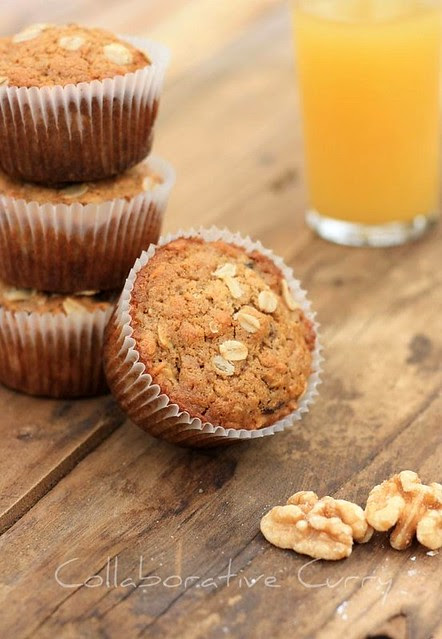 Oatmeal Walnut Dates and Raisins Muffins