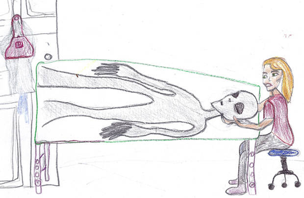 Dibujo hecho por Cinde Shilf.
