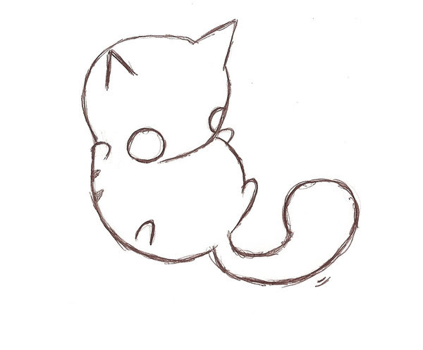 Anime Cat Drawing Easy