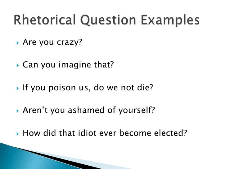 rhetorical question example in speech