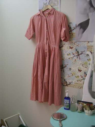 1950s gingham day dress