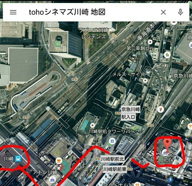 Toho シネマズ 川崎 地図 Kocolo