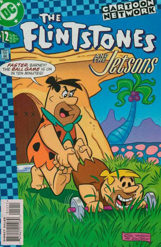 After this is over Barney looks at the camera and shrugs and says 'Well, it's a living!' Flintstones and the Jetsons #12
