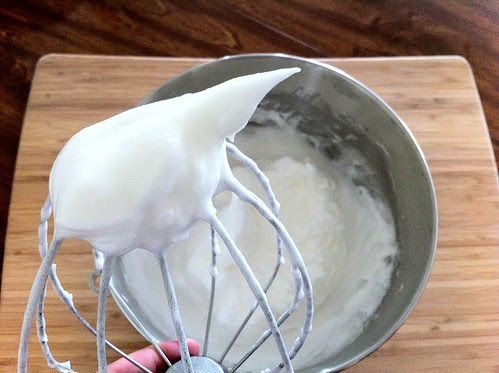 Egg Whites Whipped to Stiff Peaks