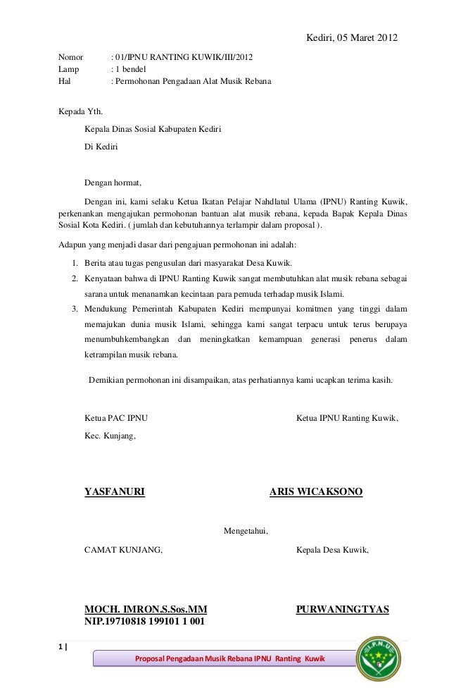 Contoh Surat Permohonan Bantuan Alat Bengkel Contoh Surat