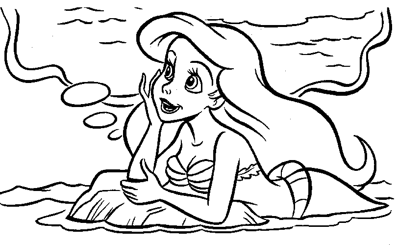 Ariel Da Colorare Per Bambini Stampae Colorare