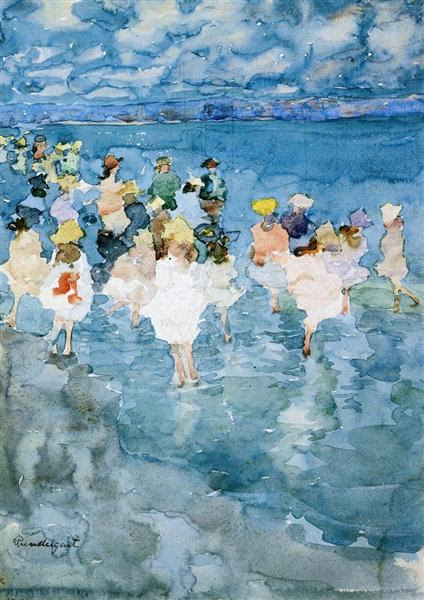 Niños en la playa - Maurice Prendergast