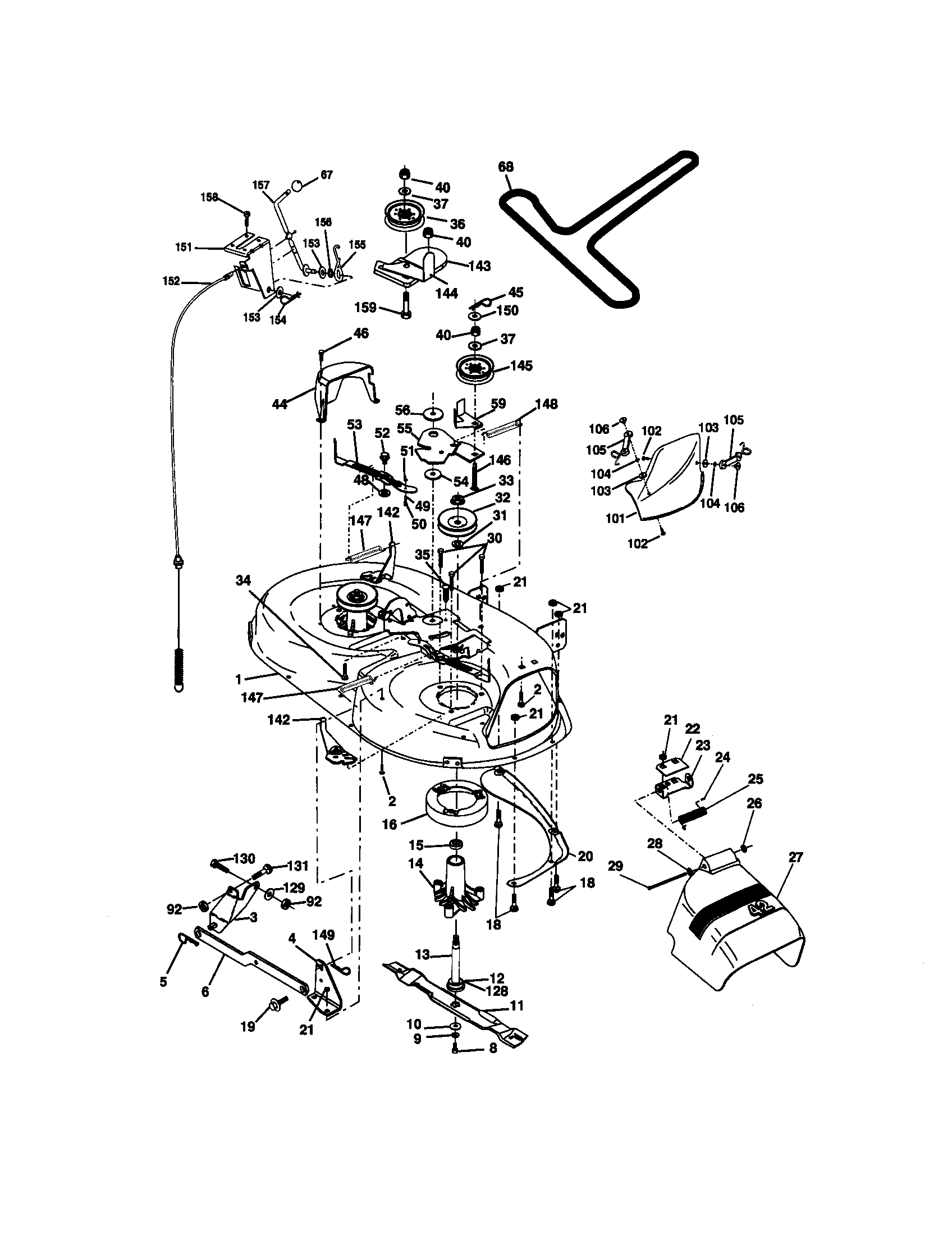 Craftsman Lt1000 Riding Mower Parts Diagram