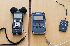 LS-10 and PCM-M10 - top view