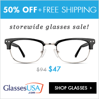 50% Off + Free Shipping on All Glasses (Complete Pair from $24)