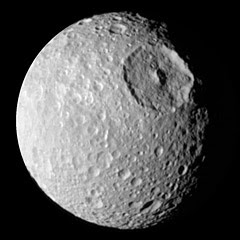 Mimas, moon of Saturn - The Solar System on Sea and Sky