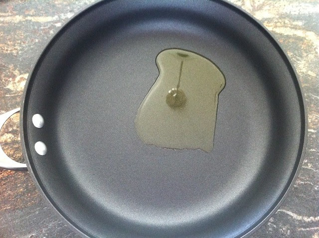 Extra Virgin Olive Oil in Saute Pan