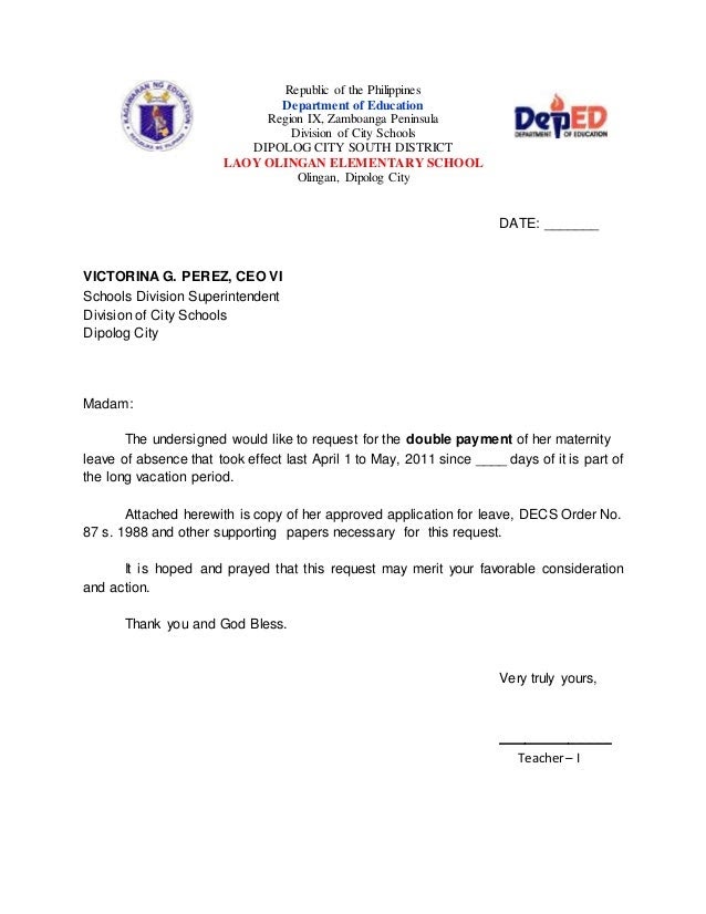 sample application letter for deped ranking