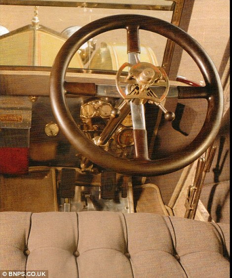 The front seat and steering wheel