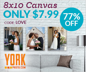 8X10 Photo Canvas – Only $7.99 – Save $27!