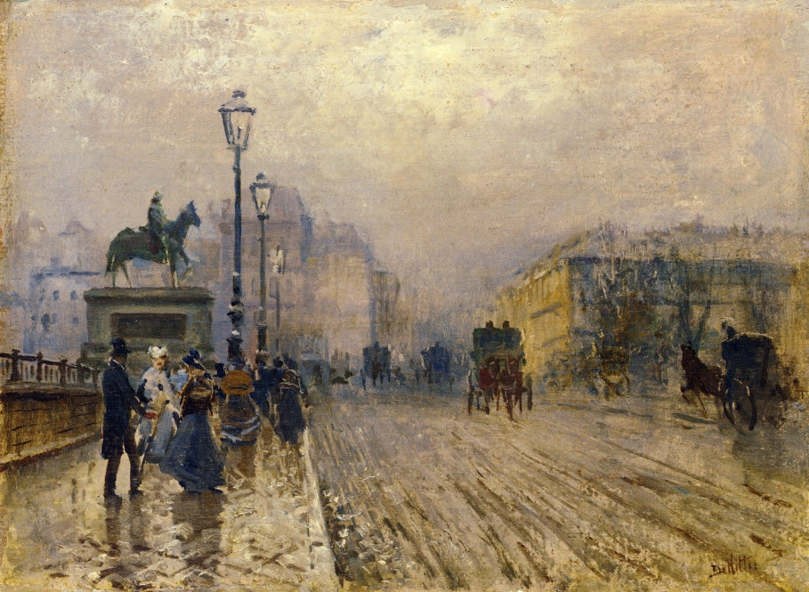 Giuseppe de Nittis - Rue de Paris with Carriages