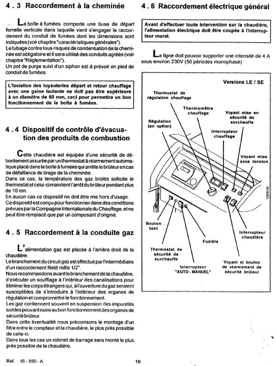 sch u00e9ma r u00e9gulation plancher chauffant  chaudiere fioul ideal standard 2001