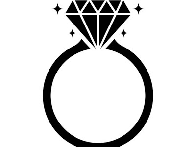 モノクロ 結婚 指輪 イラスト 106074