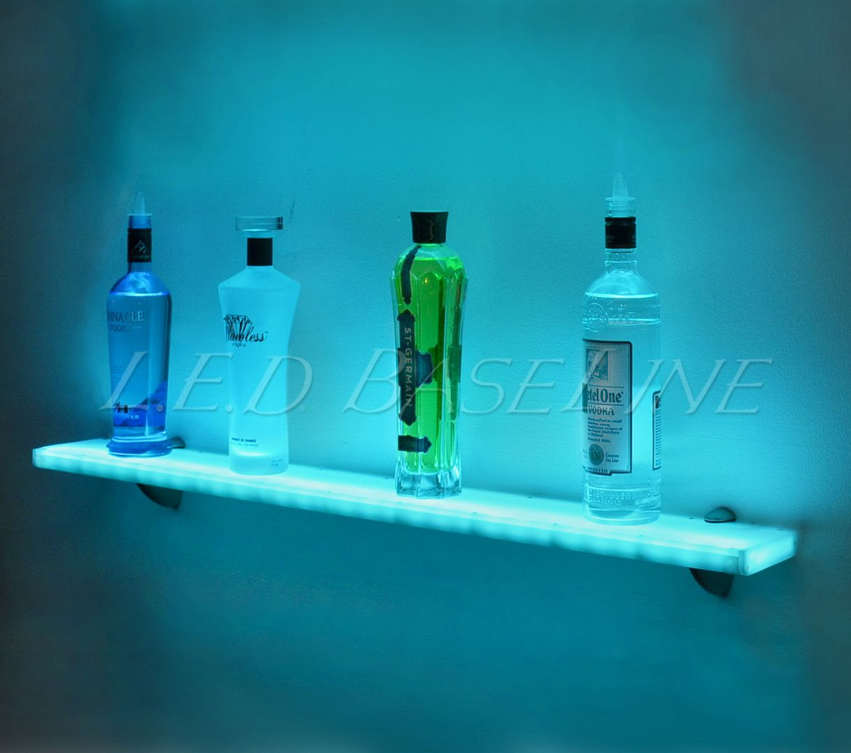 84” LED Lighted Floating Wall Display Shelf Retail Store Home Bar