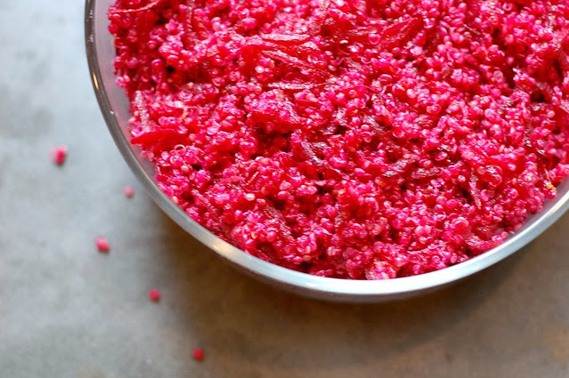 Cumin-Scented Quinoa With Beets by Eve Fox, Garden of Eating blog, copyright 2011